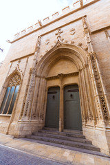 Fototapeta na wymiar Valencia La Lonja gothic facade UNESCO heritage Spain