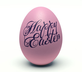 Easter egg with the inscription Happy Easter.
