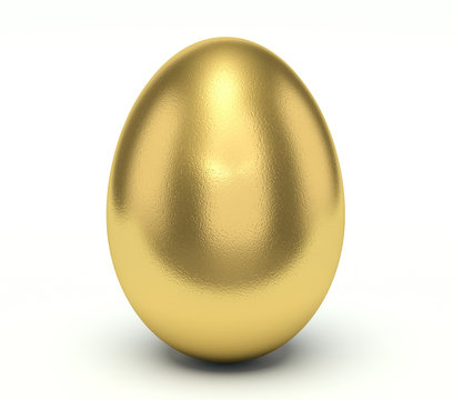 Golden egg. 3d render illustration.