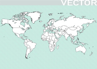 Weltkarte weiß- Vektor