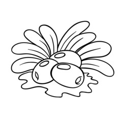 vector olive branches silhouette isolated on white