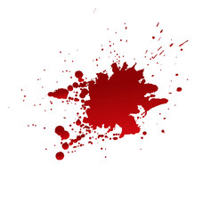 Blood stains isolated on white background