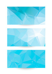 Blue abstract vector banners