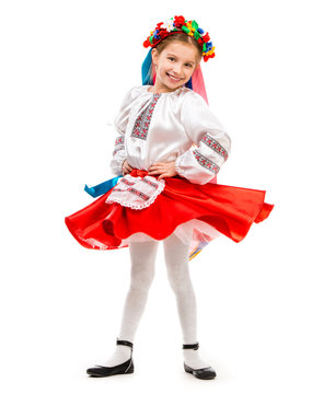 Little Girl In Ukrainian Costume