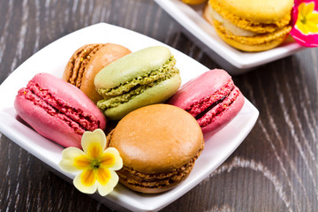 Tasty colorful macaroon