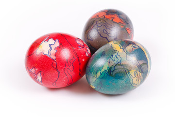 multicolored Easter eggs