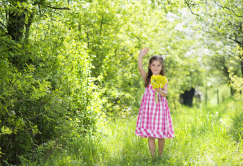 Girl with flowers