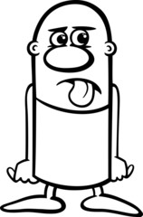 disgusted guy cartoon coloring page