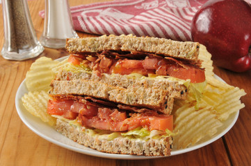 BLT Sandwich on Whole Wheat Bread