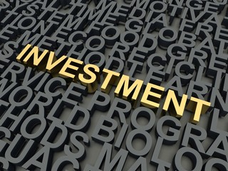 Word Investment. Keyword concept.