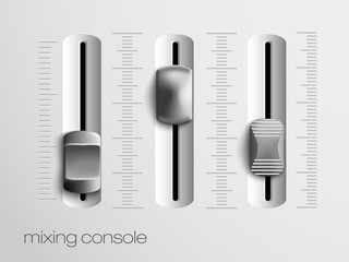 mixing console faders