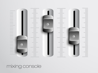 mixing console faders