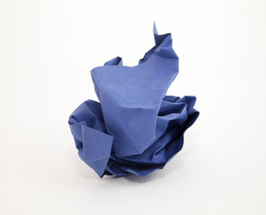 Boule papier bleu