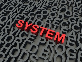 Word System. Keyword concept.