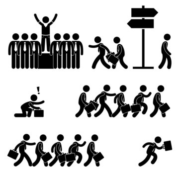 Standing Out of the Crowd Successful Businessman
