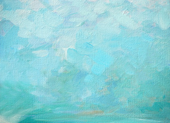 sea foam and splashes, painting by oil on canvas, illustration,