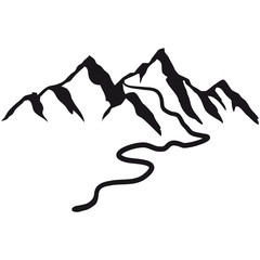 Fototapeta premium Schöne Berge Mit Wanderweg