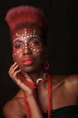 Expressive African American Woman With Dramatic Lighting