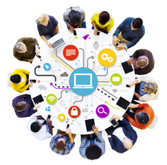 Social Networking: People Using Digital Devices