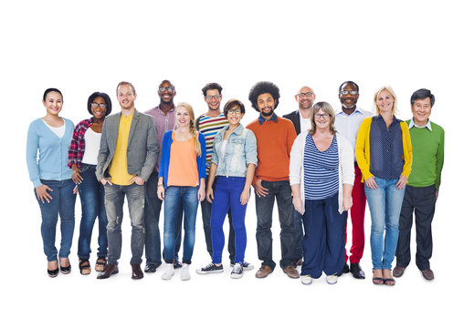 Group Of Multi-Ethnic Colorful People