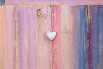 Love Heart on Painted Board Background