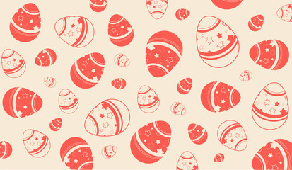 Seamless pattern with easter eggs