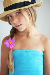 Girl with a flower
