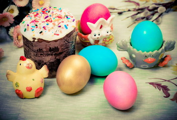 Easter Photo in retro style