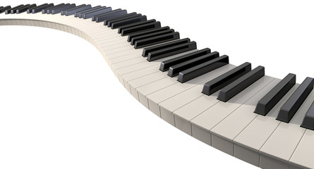 Fototapeta premium Curvy Piano Keys
