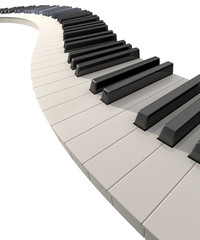 Obraz premium Curvy Piano Keys