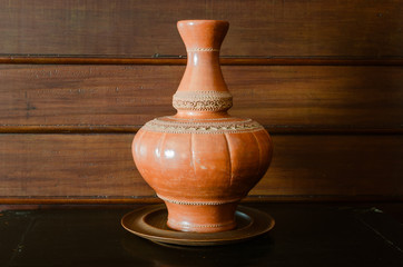 Pottery decanter