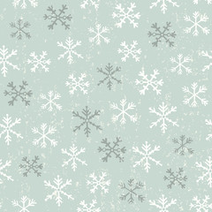 Snowflake retro seamless background
