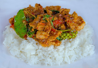 Fried rice with Spicy wild boar.