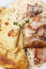 pancakes with meat