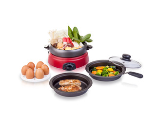 Multiple purpose electric pot kitchenware, an image isolated