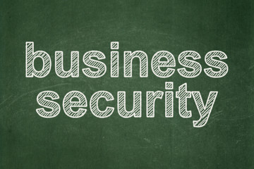Privacy concept: Business Security on chalkboard background