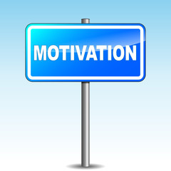 Vector blue motivation signpost
