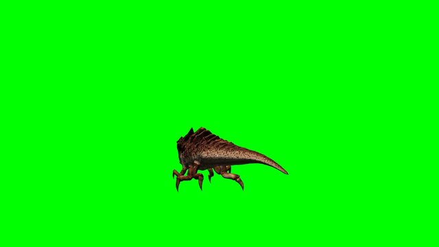 Alien Bug Creature walks - green screen