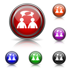 Comments icon - men with bubbles