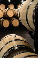 Barrels in a modern winery © FreeProd