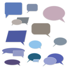 book speech bubble symbol set