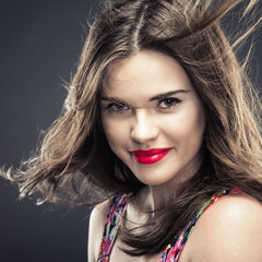 Fototapeta premium close up woman face
