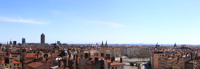 Fototapeta na wymiar panorama miasta, Lyon