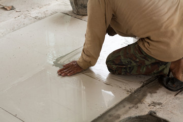 He will tiled and press tile