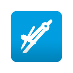 Etiqueta tipo app azul simbolo compas