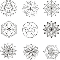 Obraz premium Round dingbats as stars