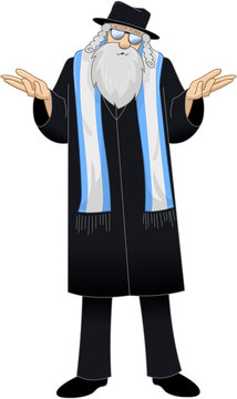 judge with open arms, black coat clip art preview