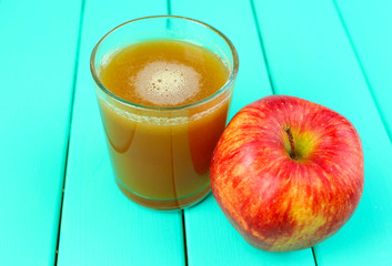 Healthy fresh juice of apples close up