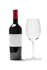 Bottle Red Wine And Glass