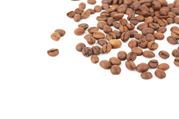 Coffee beans isolated on white
